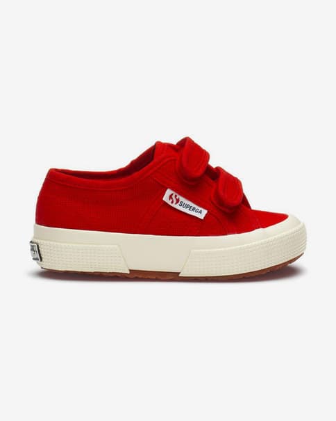 Zapatillas Superga 2750 Cotjstrap Classic rojo puro blanco infantil 