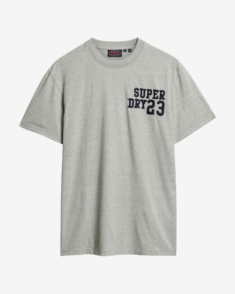 Camiseta Superdry Athletic Superstate Logo manga corta gris