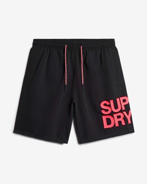 Bañador Superdry Sportswear Logo 17 Inch negro rosa