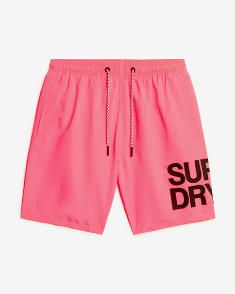 Bañador Superdry Sportswear Logo 17 Inch rosa negro