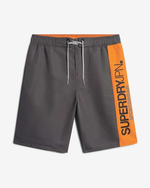 Bañador Superdry Sportswear gris naranja