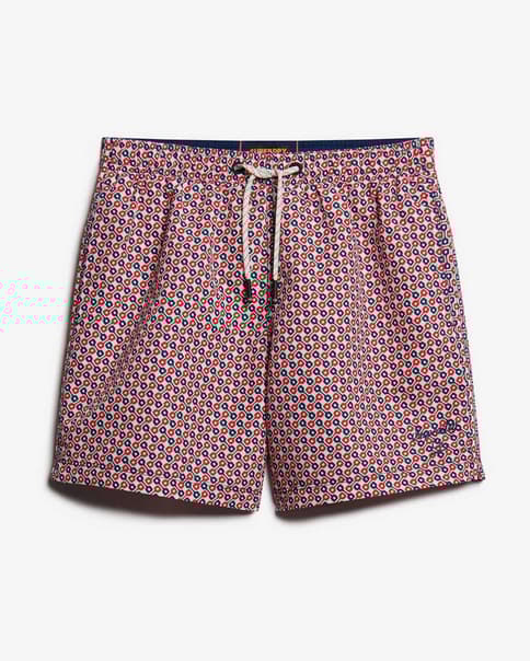 Bañador Superdry Printed Swim 15 Inch rojo blanco azul