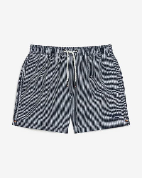 Bañador Superdry Printed Swim 15 Inch azul marino blanco