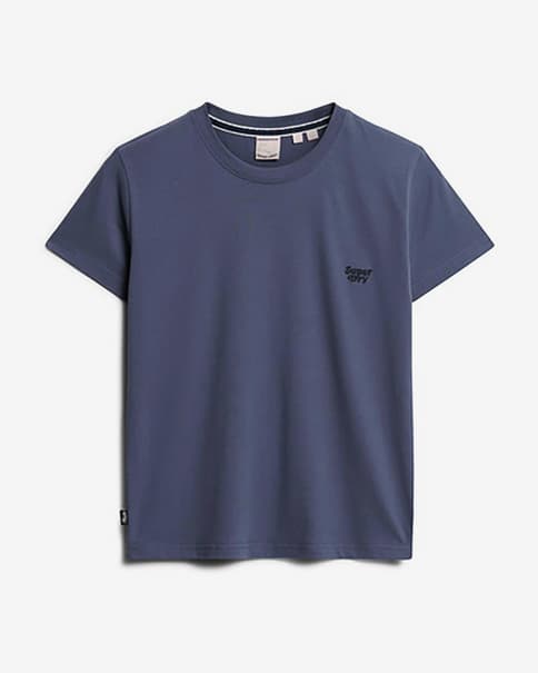 Camiseta Superdry Essential Logo 90s manga corta lila mujer