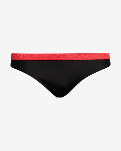 Braga bikini Superdry Elastic Classic negro rosa mujer