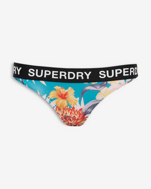 Top bikini Superdry Logo Triangle azul naranja blanco mujer