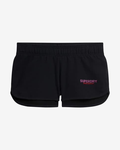 Pantalón corto Superdry Sportswear Logo Racer negro rosa rojo mujer