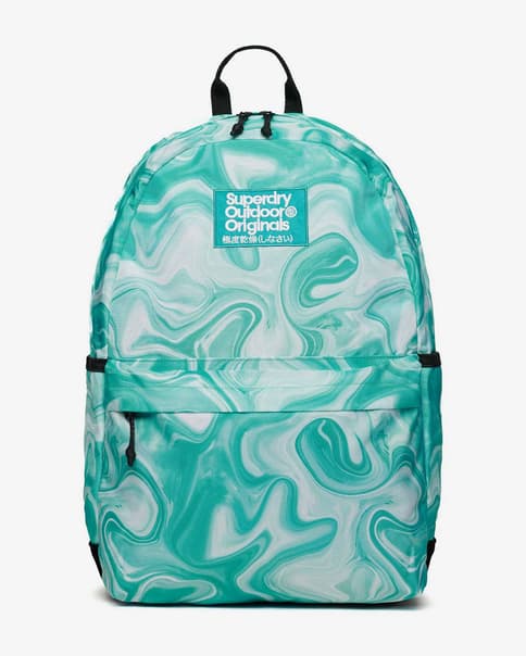 Mochila Superdry Printed Montana 18L azul turquesa blanco