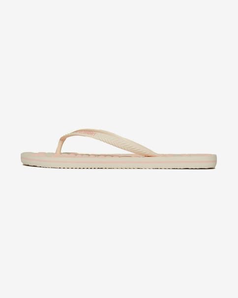Chanclas Superdry Vintage Vegan Flip blanco crema rosa mujer