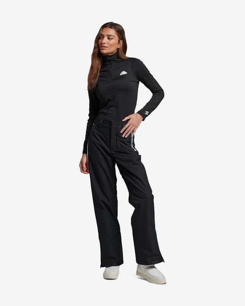 Pantalón largo Superdry Core Ski negro blanco mujer