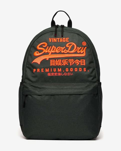 Mochila Superdry Heritage Montana 18L verde caqui naranja