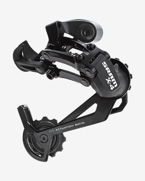 Cambio SRAM X4 8-7V caja larga MTB negro