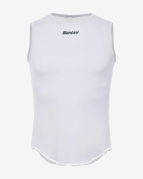 Camiseta interior Santini Lieve sin mangas blanco