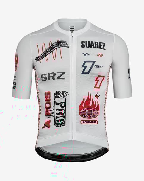 Maillot Suarez Apois Tour de Francia 2024 manga corta blanco mujer