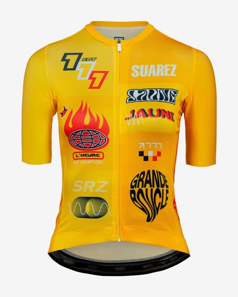 Maillot Suarez Jaune Tour de Francia 2024 manga corta amarillo mujer