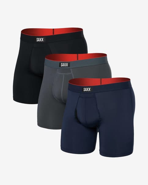Boxer SAXX Multi-Sport Mesh bleu marine gris noir (3 unités)