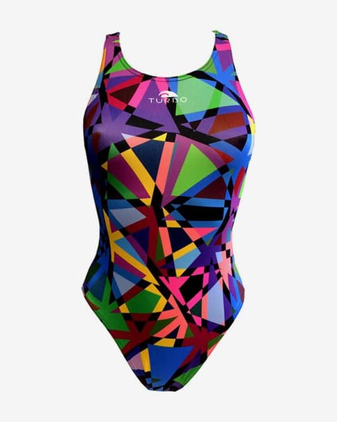 Bañador de natación Turbo Kali lila verde azul mujer