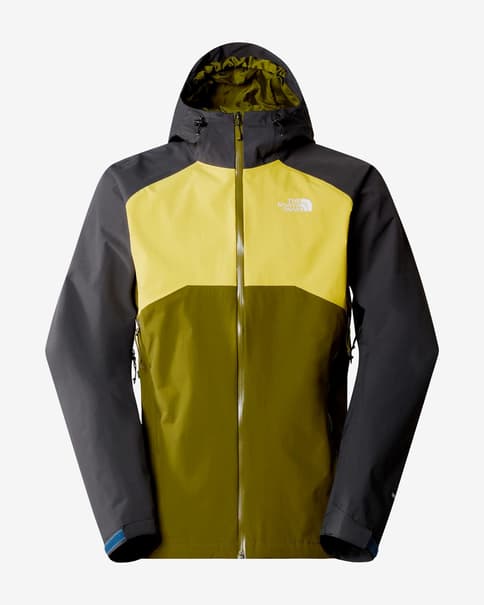 The North Face Stratos DryVent Jacket Green Yellow Black
