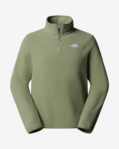 Forro polar The North Face Glacier Fleece Quarter Zip verde pálido