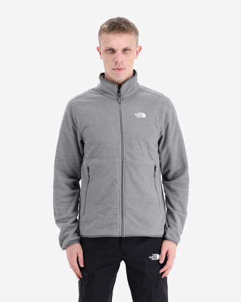 Forro polar The North Face Glacier Fleece Full Zip gris claro