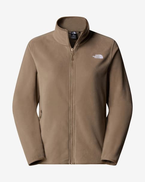 Forro polar The North Face Glacier Fleece Full Zip marrón claro mujer