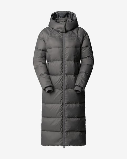 Chaqueta con capucha The North Face Hydrenalite City Down gris oscuro mujer
