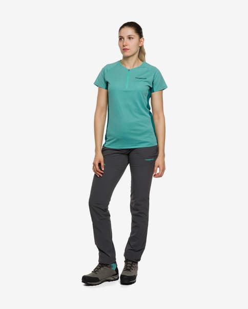 Camiseta Trangoworld Leit manga corta turquesa mujer