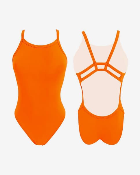 Turbo Kraken Comfort Damen Badeanzug mit dünnen Trägern orange