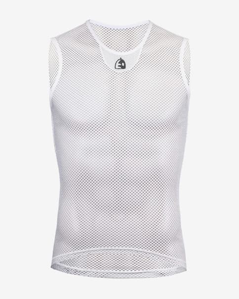 Camiseta interior Etxeondo Mesh sin mangas blanco