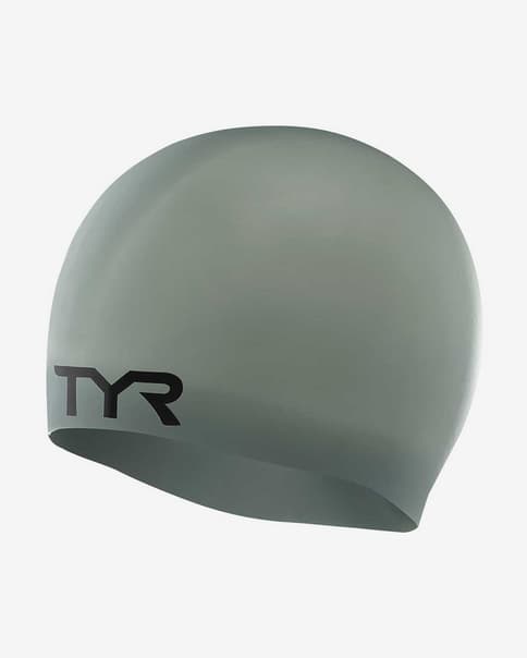 Gorro de natación TYR Solid Silicone gris negro
