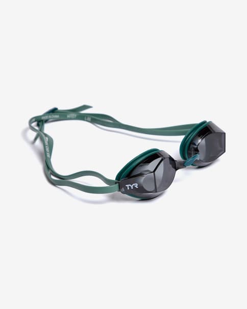 Gafas de natación TYR Blackops 140 verde oscuro con lentes grises