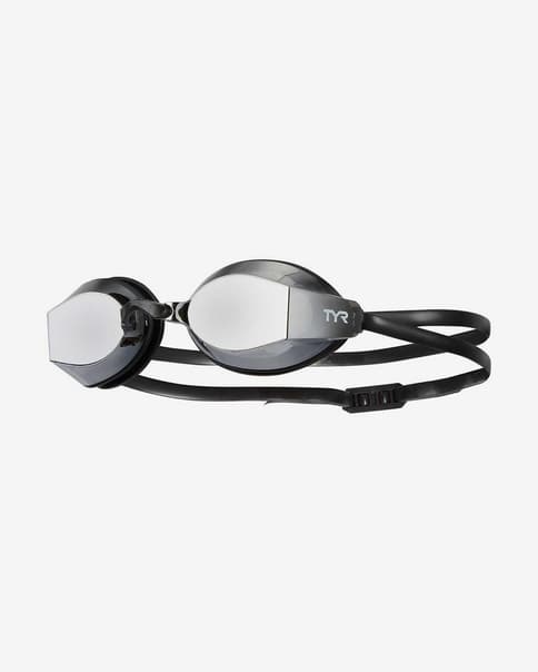Gafas de natación TYR Blackops Racing negro con lentes espejadas gris
