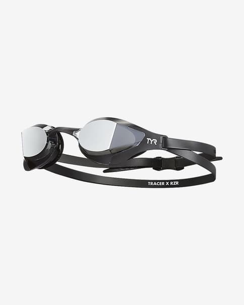 Gafas de natación TYR Tracer X RZR gris con lentes espejadas plateado