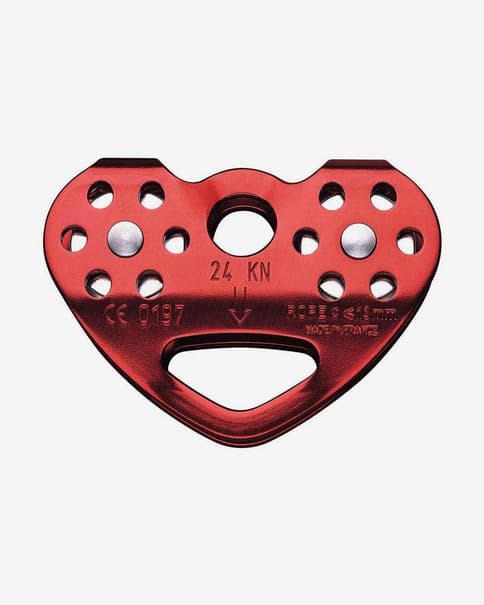 Polea doble Petzl Tandem para cuerda rojo
