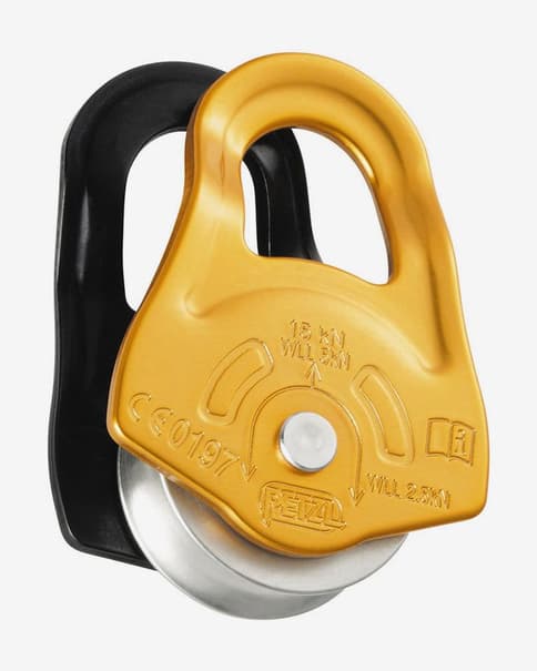 Polea compacta Petzl Partner alto rendimiento naranja