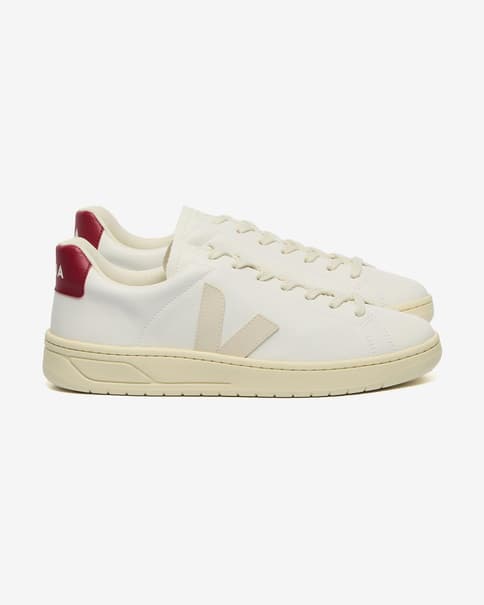 Zapatillas Veja Urca blanco rojo blanco crema