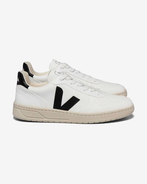 Zapatillas Veja V-10 Leather blanco negro