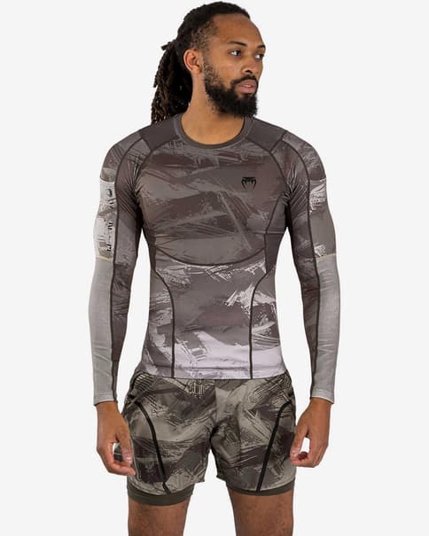 Camiseta Venum Electron 3.0 Rashguards manga larga marrón