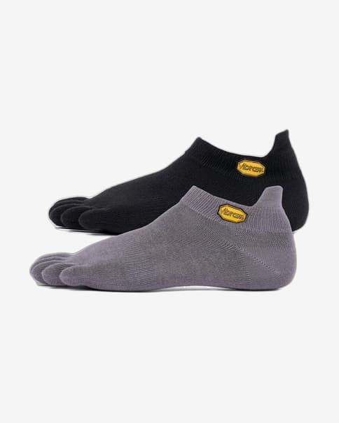 Calcetines Vibram Five Fingers 5TOE No Show gris negro (2 pares)