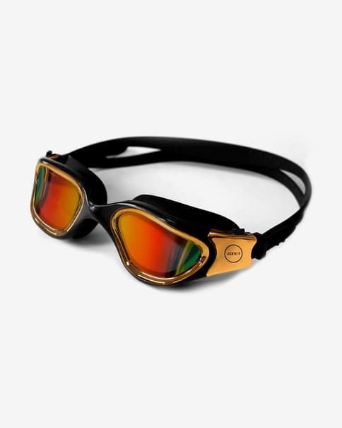 Gafas de natación Zone3 Vapour negro con lentes polarizadas dorado