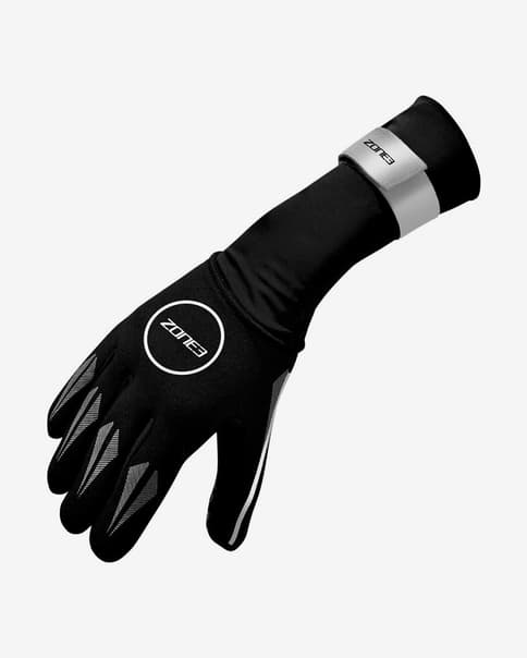 Guantes Zone3 Neoprene Swim negro plateado