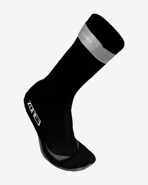 Calcetines Zone3 Neoprene Swim negro plateado