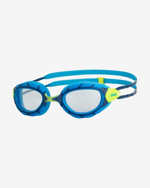 Gafas de natación Zoggs Predator azul amarillo con lentes transparentes junior