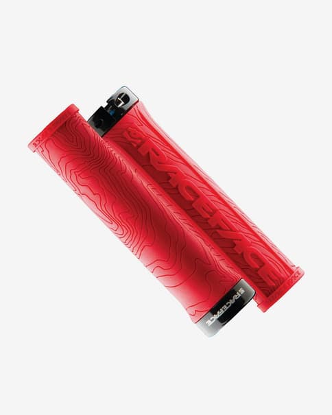 Puños Race Face Half Nelson Single Lock On rojo