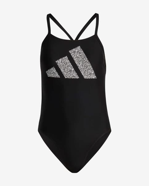 Bañador adidas 3 Bar Logo Print negro blanco mujer