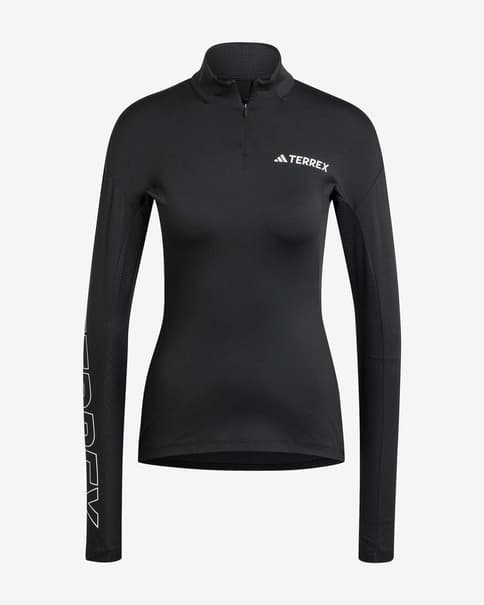 Camiseta interior adidas Terrex Xperior Half Zip manga larga negro mujer