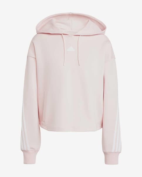 Sudadera con capucha adidas Future Icons 3S rosa claro blanco mujer