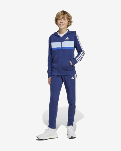 Chándal adidas Seasonal Essentials Tiberio French Terry 3 azul marino blanco junior