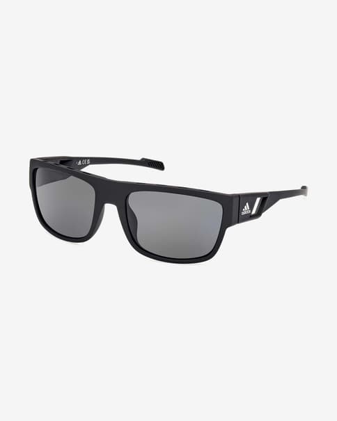 Óculos adidas Sport SP0082 preto mate lentes espelhadas cinzento