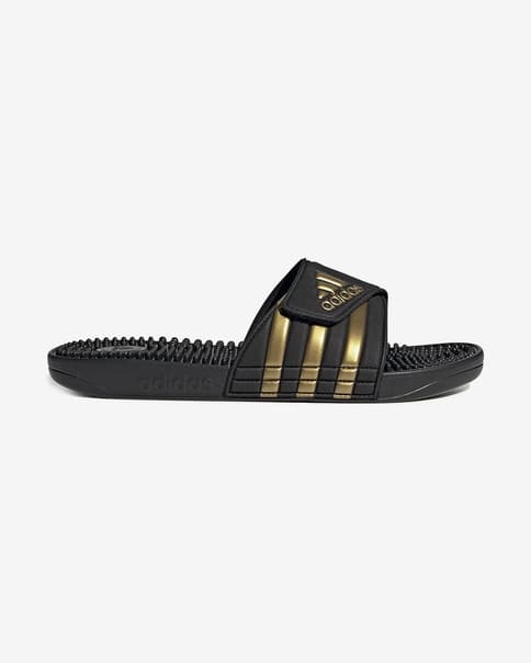 Chanclas adidas Adissage negro mate dorado